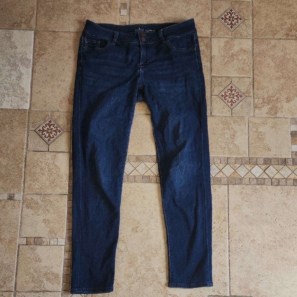 New York & Co Soho Dark Blue Boyfriend Jeans
